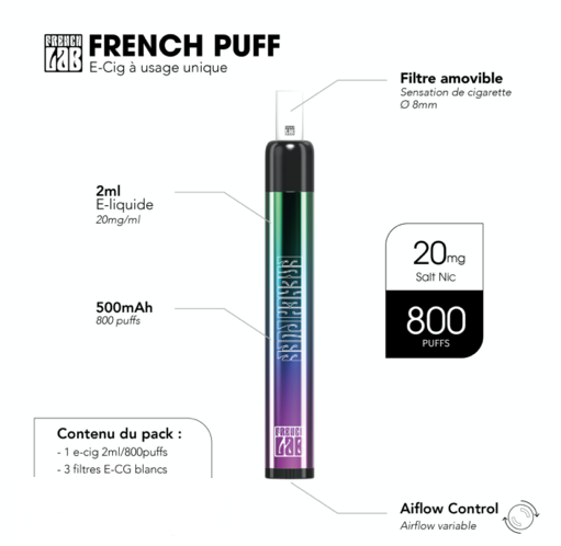 French Puff - Blond Tabacco - E-cig à usage unique